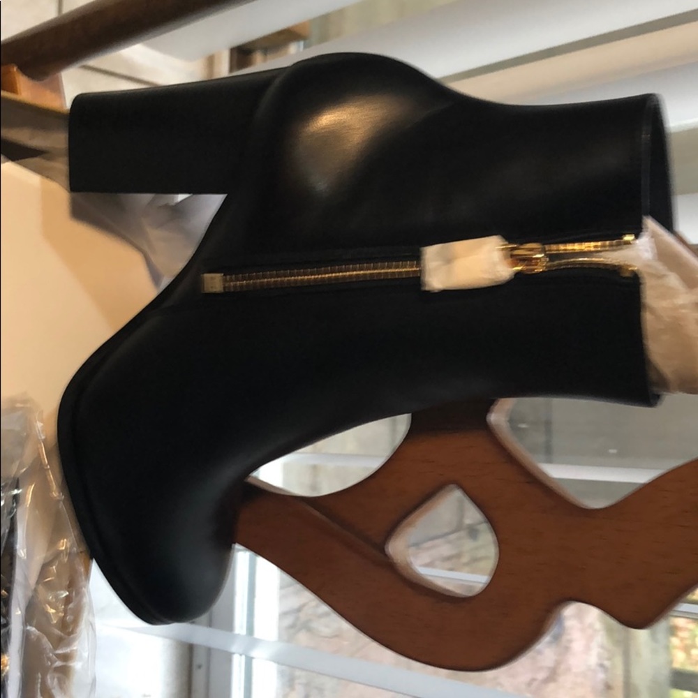 Michael Kors Frenchmen Black Leather Booties